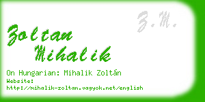 zoltan mihalik business card