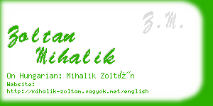 zoltan mihalik business card